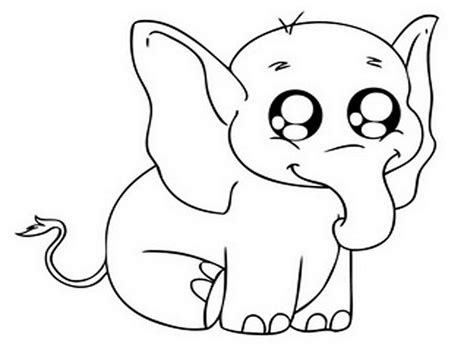 baby girl elephant coloring pages