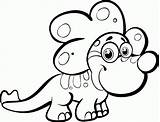 Dinosaur Coloring Pages Baby Printable Cartoon Totem Pole Dino Easy Preschoolers Dinosaurs Clipart Sheet Adults Color Kids Cliparts Drawing Print sketch template