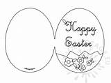 Easter Card Printable Happy Templates Colour Coloring Cards Colouring Egg Pages Printables Bunny Crafts Coloringpage Eu sketch template