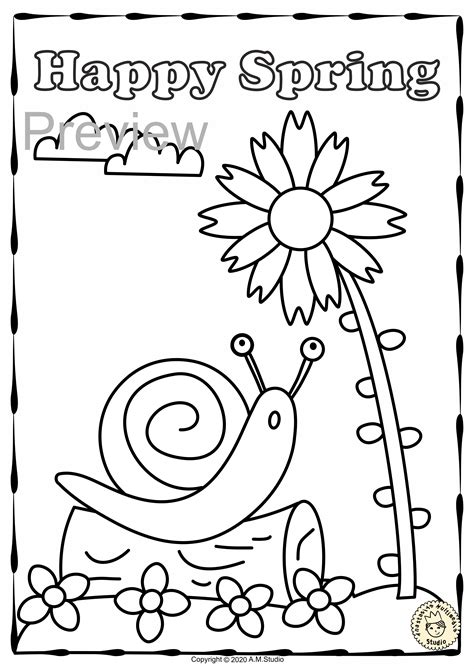 spring coloring sheets  preschool coloring pages