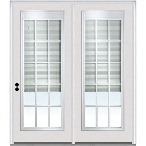 doorbuild internal mini blinds collection fiberglass smooth patio door primed  full