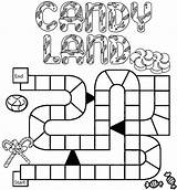 Candyland Coloring Game Pages Board Printable Games Kids Sheets Candy Monopoly Land Color Colouring Clipart Word Search Drawing Printables Bridge sketch template