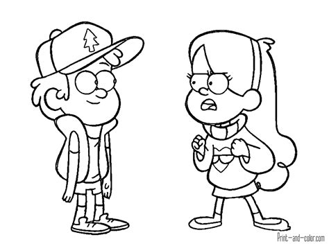 gravity falls coloring pages print  colorcom