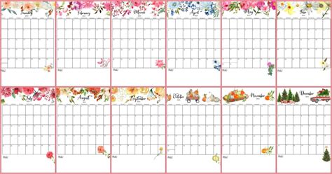 Cute 2021 Printable Blank Calendars Cute January 2021