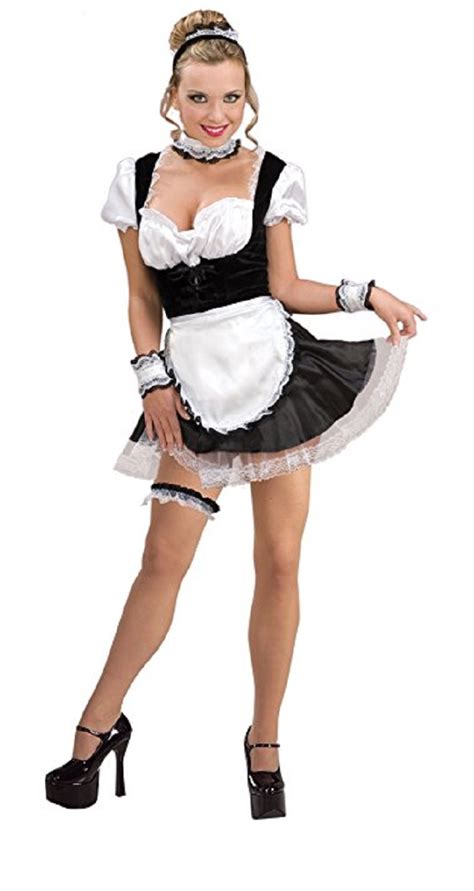 French Maid Costume Kit Set Adult Womens Black White