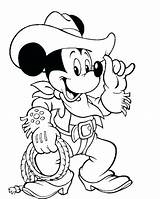 Coloring Pages Western Mickey Mouse Cowboy Cowboys Print Adults Disney Kids Printable Sheets Dallas Farm Adult Color Logo Wear Costum sketch template