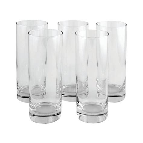 Office Supplies Clear Tall Tumbler Drink Glass Pk6