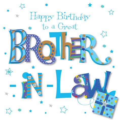 great brother  law happy birthday greeting card cards