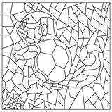 Mystery Coloring Mosaics Pages Mosaic Printable Number Color Printables Printablee Book Via sketch template