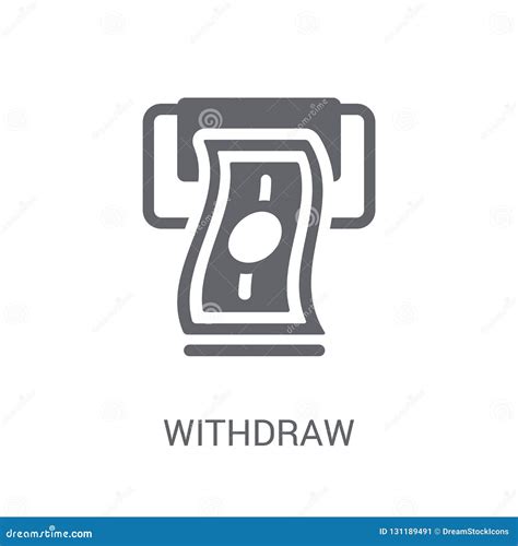 withdraw icon trendy withdraw logo concept  white background stock
