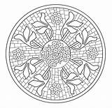 Mosaico Mandalas Mosaicos Sencilla Dibujosparacolorearonline Navàs Romanos Fáciles sketch template