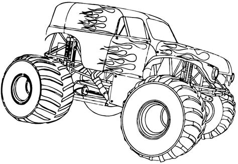 boys monster truck coloring page coloring pages
