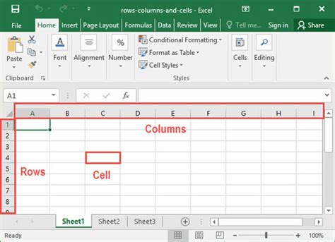 working  rows columns  cells deskbright