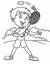 Badminton Coloring Player Printable Pages Kids Sheet Sport Color Onlinecoloringpages sketch template