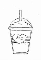Milkshake Digi Patrones Frappucino Cafe sketch template