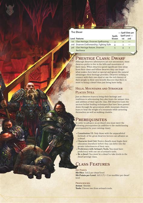 Dnd 5e Homebrew — Dwarf Prestige Class By Coolgamertagbro