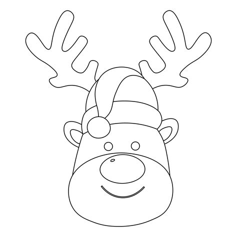 printable reindeer face printable word searches