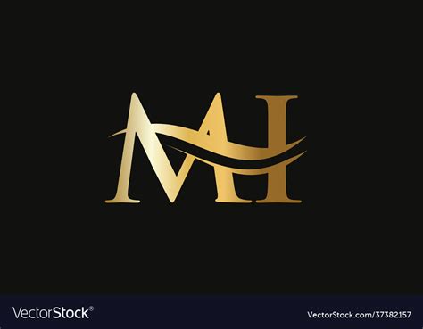 mi logo design  business  company identity vector image