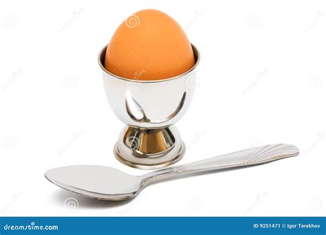 egg   spoon stock image image