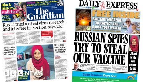 Newspaper Headlines Russian Hackers And The Jihadi Bride Returns