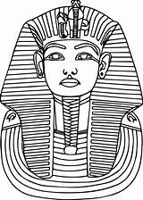 Egyptian Pharaoh Coloring Egypt Ancient Pages Drawing Mummy Sarcophagus Mask Cat Printable Print Tutankhamun Colouring Drawings Nefertiti Queen Color Templates sketch template