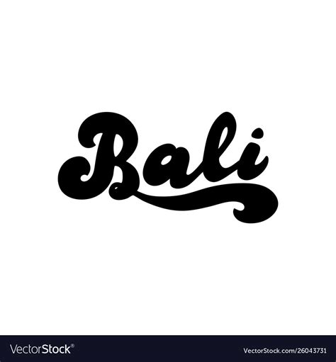 bali simple hand drawn logo indonesia tourism vector image