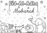 Eid Adha Mubarak sketch template