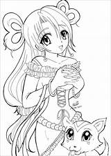 Anime Coloring Pages Girl Print Coloringbay sketch template