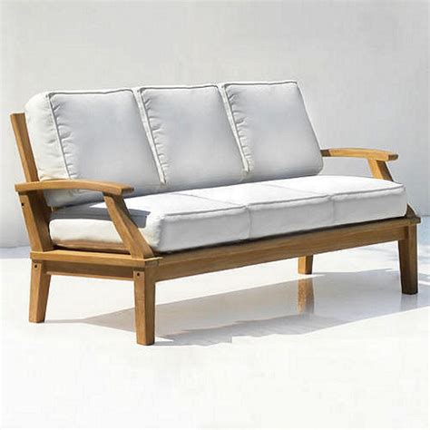 teak commercial grade deep seating sofa  cushions