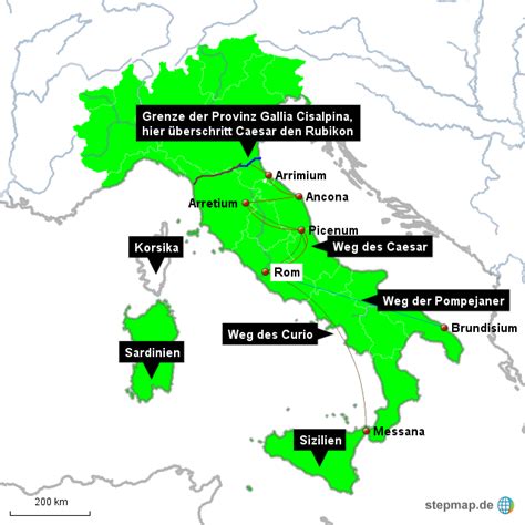 stepmap die ueberschreitung des rubikon landkarte fuer italien