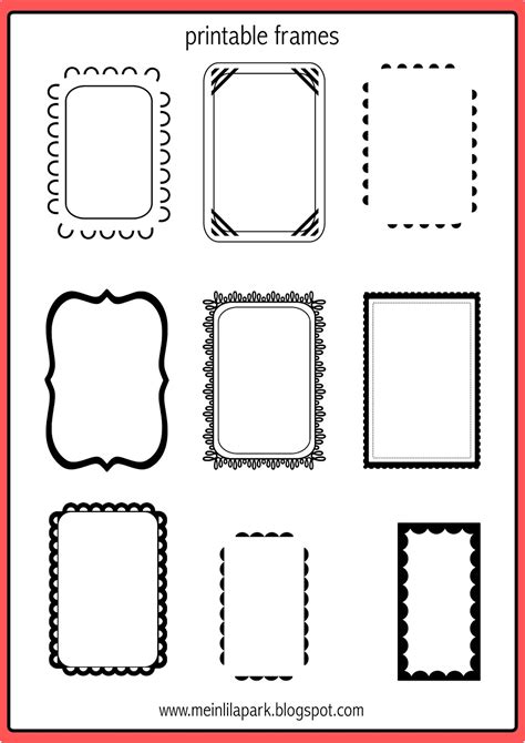 printable doodle frames bullet journal template freebie