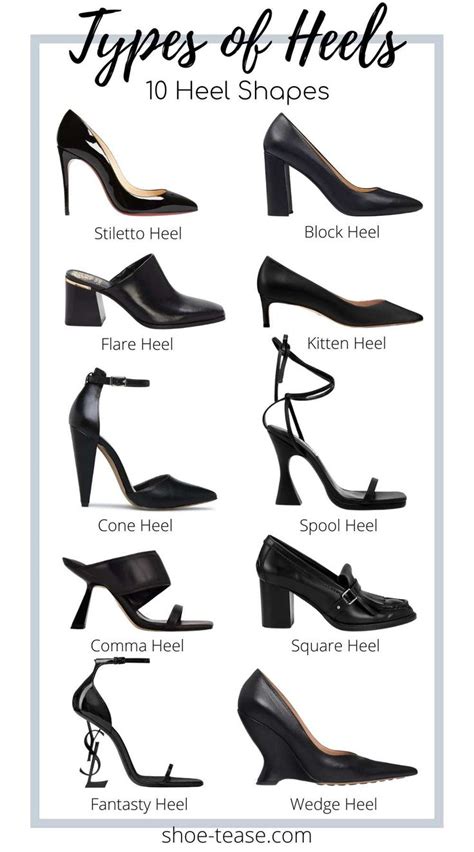 types  heels  women  ultimate guide  heel styles