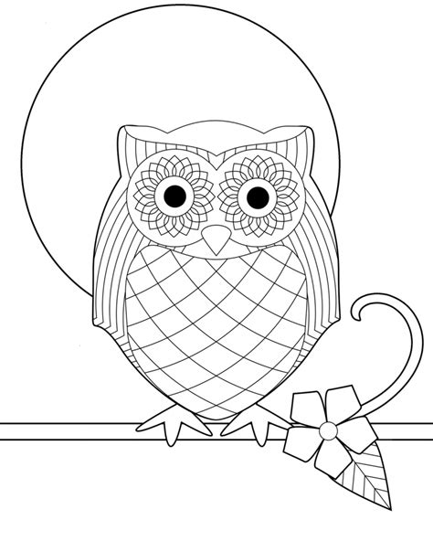 cute cartoon owls coloring pages