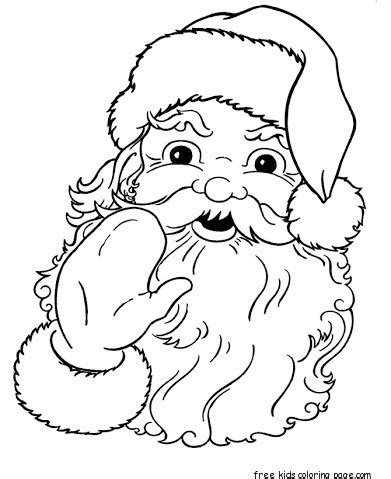 santa claus face coloring pages  kids coloring page