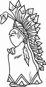 Coloring Chief Indian Getcolorings sketch template