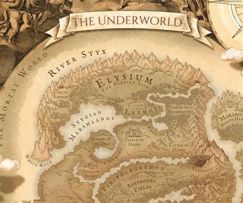 map   underworld greek mythology tourist map