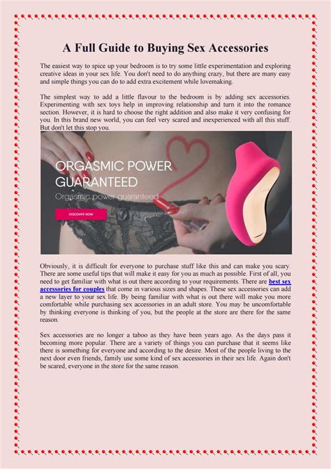A Full Guide To Buying Sex Accessories By Lovguru Issuu