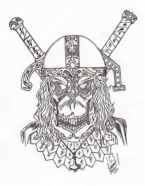 viking skull  perroshaggy  deviantart