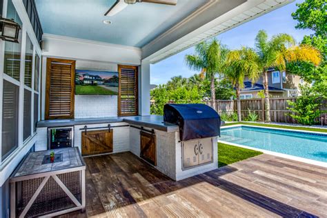 pool designs  compliment  outdoor kitchen