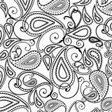 Paisley Outline Pattern Coloring Damask Color Choose Board Pages sketch template