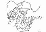 Rayquaza Mega Coloring Pokemon Drawing Pages Getdrawings Sketch Template sketch template