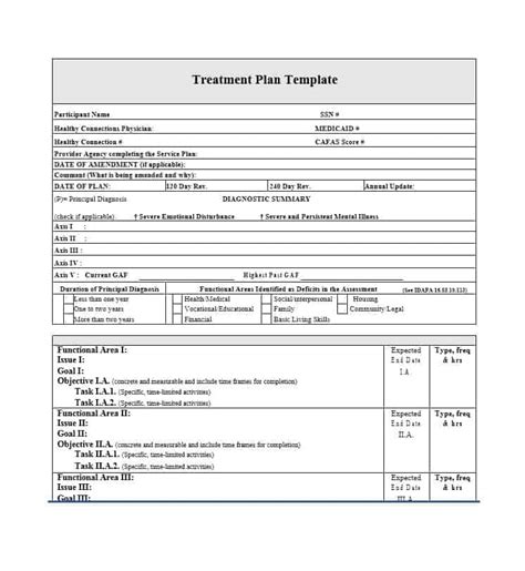 printable dental treatment plan template