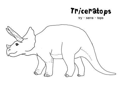cute  triceratops dinosaur  kids printable