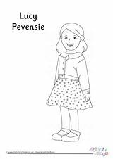 Colouring Lucy Narnia Pevensie Pages sketch template