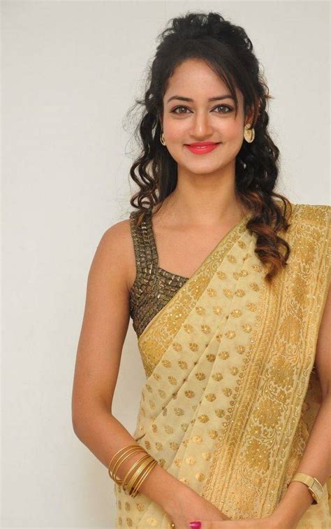 desi actress pictures south indian actress shanvi srivastava hip navel photos in yellow saree