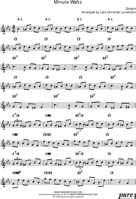 Chopins Minute Waltz Pure Sheet Music Solo For Soprano