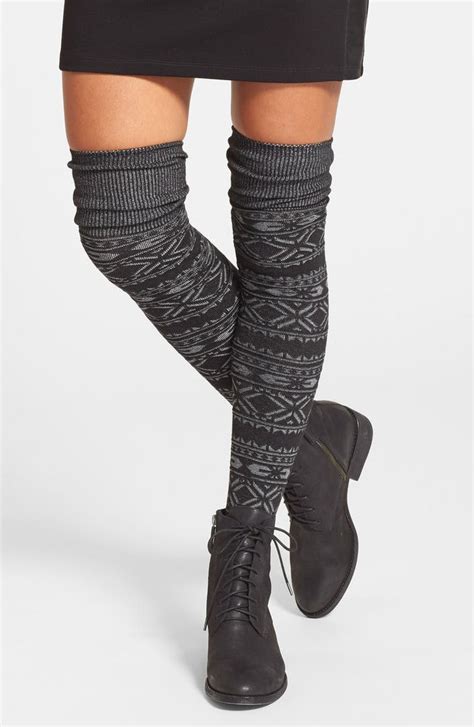 hue fair isle over the knee socks nordstrom