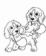 Coloring Pages Puppies Cute Printable Kids Dog Color sketch template