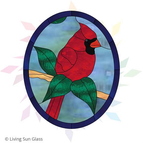 stained glass cardinal pattern bird panel template etsy  printable