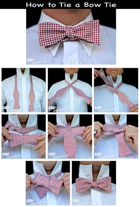 tie  bow tie step  step  visual photo tutorial